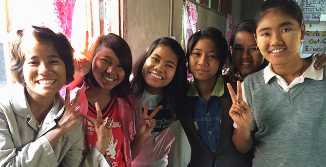 Girls Rights Project with girls in Burma